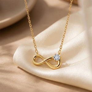 Collier unisexe plaqué argent avec pendentif infini certifié GRA, moissanite taille marquise, chaîne serpent audacieuse, classique pour le quotidien - Product Image 2