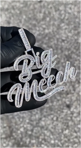 Nuevos Collares con Letras Incrustadas de Diamantes de Imitación Moissanite para Hombre, Estilo Hip Hop, Joyería de Moissanite - Product Image 3