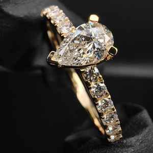 Anillo de Compromiso Clásico de 2 Quilates con Moissanita Sintética, Estilo Hip Hop, Chapado en Rodio, Cultivado en Laboratorio - Product Image 4