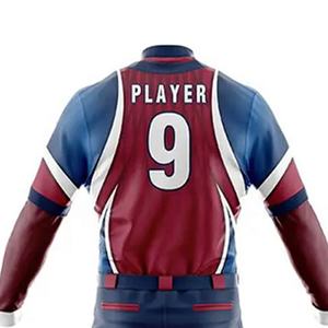 ชุดเครื่องแบบเบสบอลแบบเต็มชุดสีแบบทีมชุดเสื้อเบสบอลแบบกำหนดชื่อทีมได้เองดีไซน์ใหม่ - Product Image 6