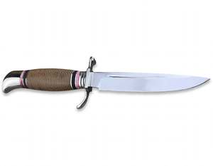 Handcrafted stainless Steel Heavy-Profile <b>Craft</b> <b>Tool</b> Stacked Leather Handle Executive Display Piece - Product Image 4