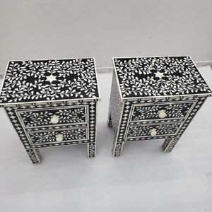 Mesa de centro moderna ecológica con incrustaciones de hueso, con cajón y ventana, de Natural Creations Inc, para uso en muebles del hogar, artesanía en resina - Product Image 1