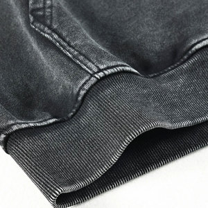 OEM Custom Hood Fleece Men's Heavyweight Cotton Hoodie <b>Sun</b> Faded Wash Regular Hoodie - Product Image 3