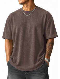 Camiseta Oversize de Moda para Hombre, Silueta Relajada, Tela de Algodón Suave, Manga Corta, Cuello Redondo, Ropa Casual de Calle para Uso Diario - Product Image 1