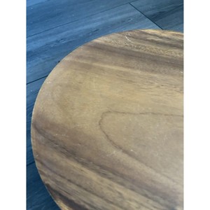 New Arrival Round Wooden Lazy Susan Serving <b>Plate</b> Handmade Minimalist Design Solid Color Polished Finish - Product Image 2