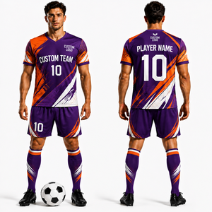 Uniforme de fútbol para equipos: Conjunto de camiseta, pantalones cortos y calcetines. Exportador, venta al por mayor, marca privada, OEM, ODM. Ropa deportiva, kit deportivo, conjunto a juego. - Product Image 1