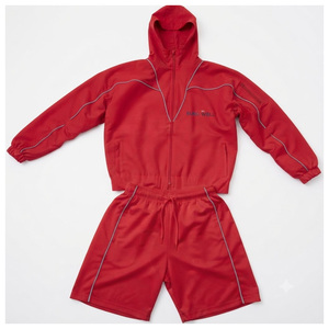 Survêtement de sport unisexe en gros OEM, coupe-vent décontracté et imperméable, avec capuche, pour la course et la gym, personnalisable avec logo - Product Image 2