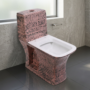 WC monobloc de luxe en porcelaine colorée, à poser au sol, pour salle de bain haut de gamme - Product Image 4