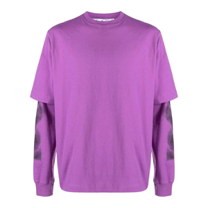 T-shirt décontracté en coton pour femme, coupe ample, double manche, effet superposé, style streetwear, fournisseur - Product Image 1