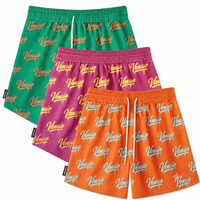 Celana Pendek Basket Mesh Polyester Custom Digital Print Berkualitas Tinggi Musim Panas Pria Unisex 5 Inch Inseam Ukuran Besar Bernapas Cepat Kering