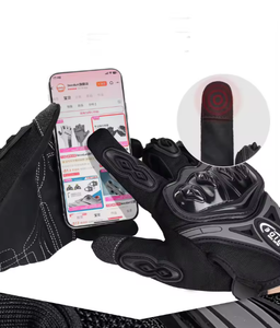 Guantes de Carreras con Protección Completa en los Dedos y la Palma para Ciclismo al Aire Libre, Unisex, Material PU, Cierre de Velcro - Product Image 4