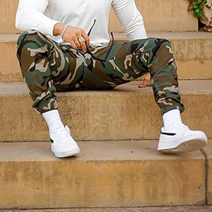 Pantalon décontracté en toile pour homme, taille haute, respirant, services OEM, prix bas, fabrication en usine - Product Image 2