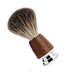 Wholesale Shaving Brush Men's Synthetic Hair Wooden Handle Beard Brush Shave <b>Silver</b> and Resin Handle Chrome Base Premium Brush - Product Image 4