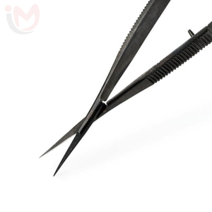 Ciseaux à ressort noirs en acier inoxydable, outil professionnel de coupe de cheveux pour salon de coiffure - Product Image 2