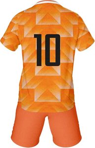 เสื้อฟุตบอลทีมชาติเนเธอร์แลนด์ แขนสั้น คอวี แบบซับลิเมชั่น โพลีเอสเตอร์ 100% เสื้อกีฬา  สำหรับฤดูกาลต่างๆ  สามารถสั่งทำชื่อได้ - Product Image 2