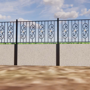 Custom Wrought Iron Balcony Railing Balustrades Handrails for <b>Deck</b> Balcony Durable Decorative Outdoor Steel Railings Design - Product Image 4