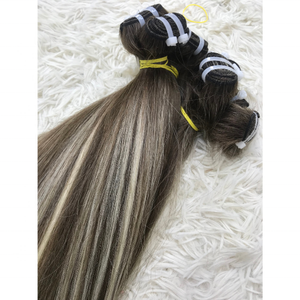 Vente chaude cheveux de trame raides naturels, cheveux de couleur piano, grand stock de cheveux vierges de qualité supérieure 100% cheveux vierges - Product Image 4