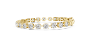 Ensemble de bracelets tennis de luxe en or rose 18 carats, avec diamants taillés en laboratoire uniques et plaqués rhodium, pour usage quotidien, bureau, mariage et fiançailles - Product Image 6