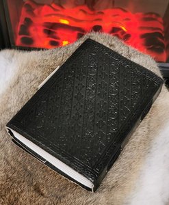Genuine Leather Hardcover Thread Sewing Pentagram Embossed <b>Journal</b> High Quality Travel Notebook Cotton Paper SketchBook Diary - Product Image 2