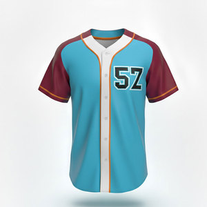 Unisex Baseball Jersey Custom Design Lightweight Breathable Short 100% Polyester <b>Athletic</b> Wear for Teams Practice Competition - Product Image 2