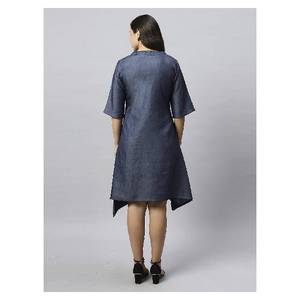 Belle robe de maternité au design floral, longueur genou, col rond avec logo personnalisé, service OEM 1 pièce pour filles - Product Image 1