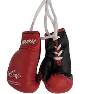 Mini-gants de boxe personnalisés avec logo, ornement suspendu pour voiture en cuir, article promotionnel pour la publicité et la mise en valeur des marques sportives - Product Image 2