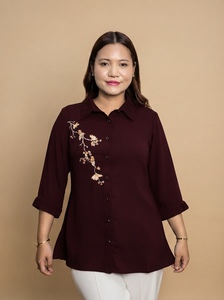 Camisa Casual de Algodón para Mujer, Elegante y con Estilo Atemporal, para Comodidad y Confianza Diarias, Compre Directamente del Proveedor - Product Image 3