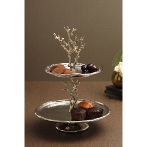 Support à gâteau en métal à trois niveaux, fait main, plaqué or de haute qualité, plateau de présentation de desserts multicouche, accessoire de décoration pour la maison, provenant d'Inde - Product Image 6