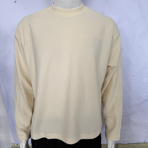Camiseta de Manga Larga para Hombre, Cuello Redondo, Color Sólido, Estilo Casual, Transpirable, Corte Regular, 100% Algodón, Logotipo Frontal - Product Image 5