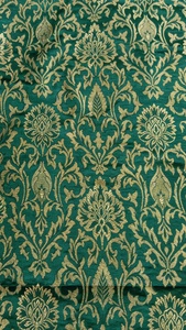 Banarasi Zari 100% Polyester Medium <b>Weight</b> Jacquard <b>Fabric</b> for Girls - Product Image 3