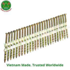 Clavos de plástico de 2-3/8 pulgadas con vástago de tornillo para clavadora neumática de fábrica vietnamita |   Clavos en tiras de plástico - Product Image 1