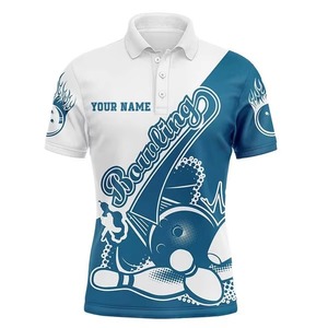 Customizable Men's 100% Polyester Personalized <b>Bowling</b> for Polo Shirt Sporty Style Knitted Fabric New Team <b>Bowling</b> Shirt - Product Image 6
