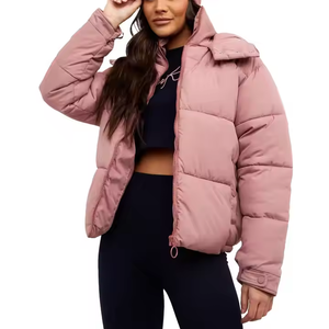 Veste d'hiver chaude et tendance pour femme, avec logo personnalisé, design féminin, de haute qualité, en duvet et mousse - Product Image 4