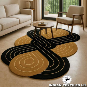 Alfombra decorativa 100% lana hecha a mano, alfombra de lana personalizada, alfombras para sala de estar, alfombras de verano para INDIAN TEXTILES H/L - Product Image 1
