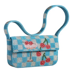 Sac à bandoulière multicolore géométrique fait main perlé pour femme, pochette élégante brodée pour soirée d'été - Product Image 4