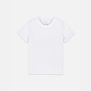 Camisetas Personalizadas para Mujer, Manga Corta, Cuello Redondo, Algodón/Fibra de Bambú, Color Blanco Sólido Ecológico con Logotipo Impreso - Product Image 2