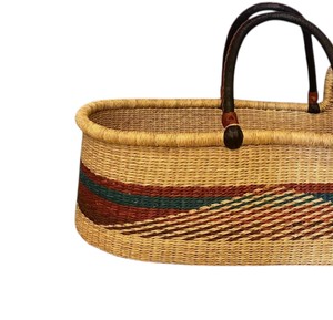 Maker modern burgundy and teal accent high wall seagrass <b>changing</b> <b>basket</b> combined with rattan <b>changing</b> kid <b>basket</b> and straps - Product Image 4
