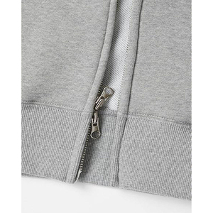 High Quality 100% Cotton <b>Fleece</b> Winter Heavyweight Oversized Double Zipper <b>Hoodie</b> Custom Unisex Pocket Oversized <b>Zip</b> <b>Up</b> <b>Hoodie</b> - Product Image 5