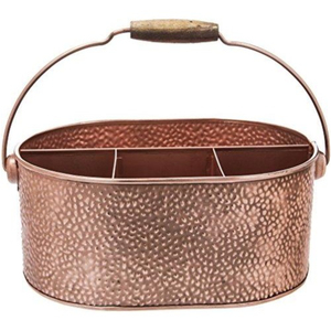 Porte-ustensiles en métal galvanisé de haute qualité avec poignée, 4 compartiments, design étoile, pour cuisine et table à manger - Product Image 6