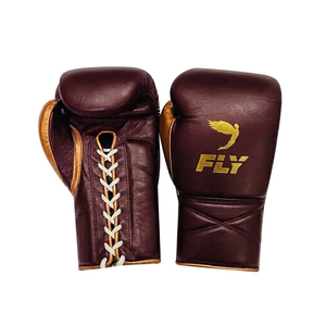 Guantes de Boxeo Personalizados de Cuero Vacuno Genuino de Alta Calidad, Guantes de Boxeo Profesionales Fly Superlace X para Adultos - Product Image 1