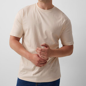 MEN & WOMEN'S 100% Cotton Casual Breathable Quick Dry Half Sleeve Round Neck <b>Peach</b> T-<b>Shirt</b> - Product Image 2