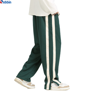 Breathable Drawstring Man Trouser Side <b>Strips</b> Plain Dyed New Design Men Trousers for Adult OEM Services Made in High Quality - Product Image 2