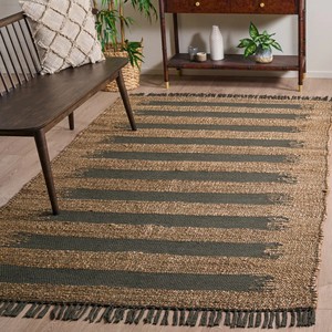 Rectangle Jute Door Mat Solid <b>Yellow</b> Color Non-Slip Outdoor Flat Weave Plain Pattern Medium Thickness - Product Image 4