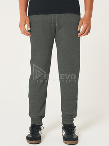 Pantalon évasé pour homme en coton biologique écoresponsable, personnalisable OEM, pantalon de survêtement ample en molleton à jambe large, avec logo de marque - Product Image 6