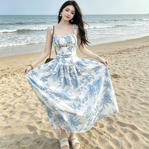 Robe longue en soie de mer pour femme, style princesse sexy, unie, à manches courtes, simple, naturelle, décontractée, formelle, élégante, confortable, pour diverses occasions - Product Image 2