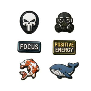 Custom Shape Soft PVC Rubber Patches 2D 3D Embossed Logo Badge Waterproof Durable Sew On Velcro for <b>Hats</b> <b>Bags</b> Clothing Backpacks - Product Image 2