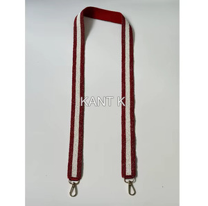 Sangle de sac à main perlée de style vintage moderne avec de magnifiques motifs, couleur et taille personnalisables – Amélioration élégante pour femme - Product Image 3