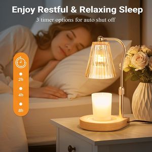 Lampada Scaldacera Regolabile in Altezza con Timer e Dimmer, Decorazione Accogliente per la Casa, Regalo per Mamma e Donne, Scaldacera per Nuova Casa - Product Image 3