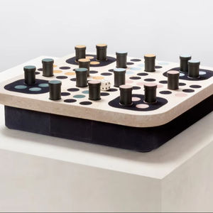 Juego de Ludo con Cubierta de Cuero de Mármol, Juego de Mesa de Lujo con Artesanía Premium para Decoración del Hogar y Regalos - Product Image 3