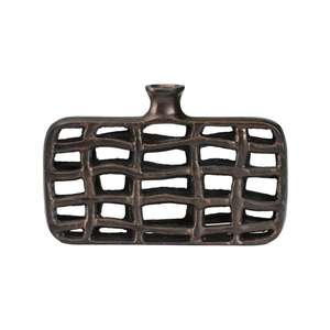 Vases et pots à fleurs de luxe, petits, moyens et grands, en aluminium coulé doré, pour plantes artificielles. - Product Image 1